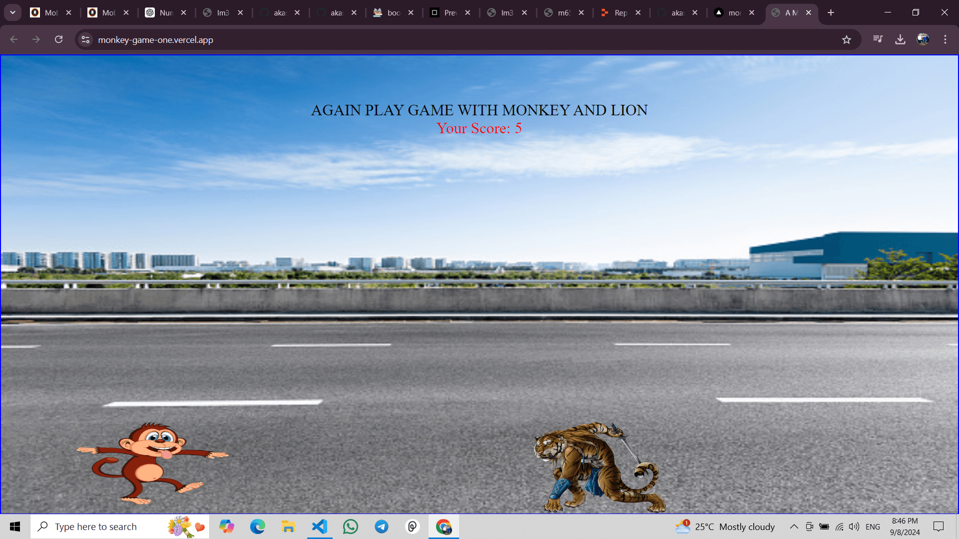 Monkey Game project preview